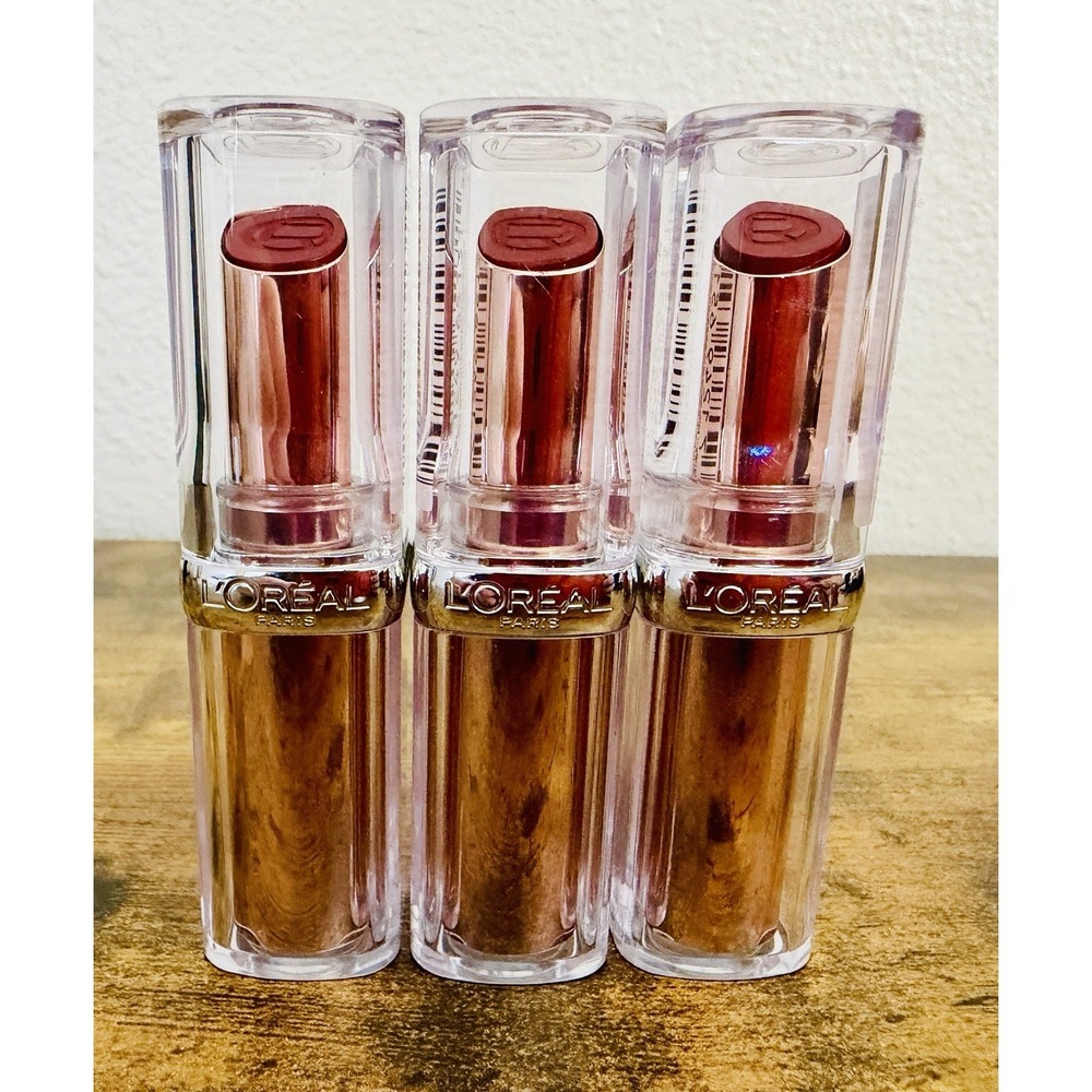 Lot‎ of 3 New L'oreal Glow Paradise Lipstick (0.1oz/2.88g) 190 Ecstatic Mulberry